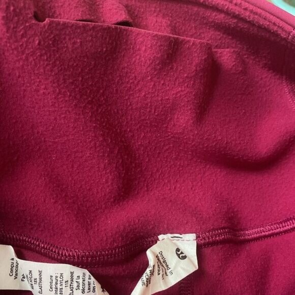 Lululemon Base Pace High-Rise Fleece Tight Leggings 28" Wild Berry Hot Pink 10 - Picture 8 of 8
